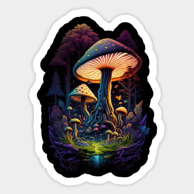 Mushroom Forest 5 Sticker by Bear Face Studios